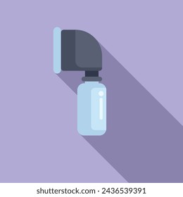 Oxygen mask device icon flat vector. Nasal care respiratory. Medical care person