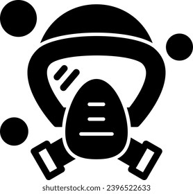 Oxygen Mask Glyph Icon Vector Design