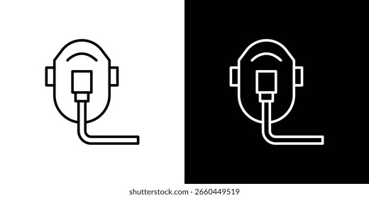 Ícone de máscara de oxigênio para aplicativos. Modelo de design de ícone.