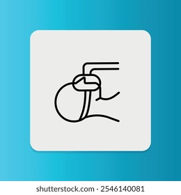 Oxygen mask icon. Editable stroke. Vector illustration