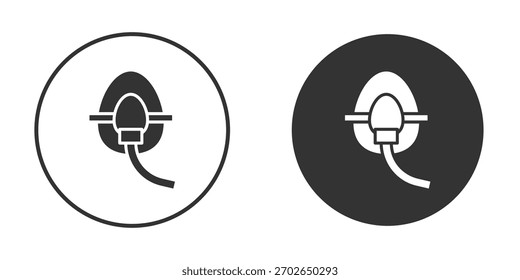 Oxygen mask icon logo design illustration template. Solid Style