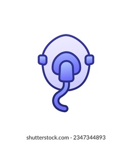 oxygen mask icon with outline