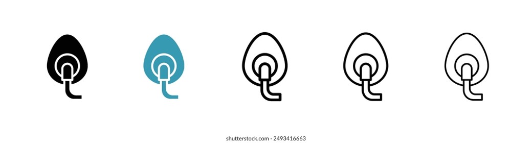 Oxygen mask icon pack. line style EPS 10