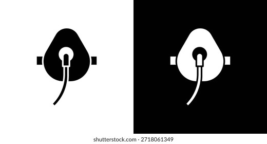 Icono de máscara de oxígeno. Pictograma simple de alta calidad. Estilo sólido moderno