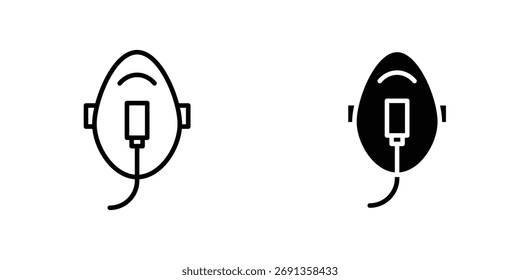 Ícone de máscara de oxigênio Ilustração vetorial simples para design gráfico e web.