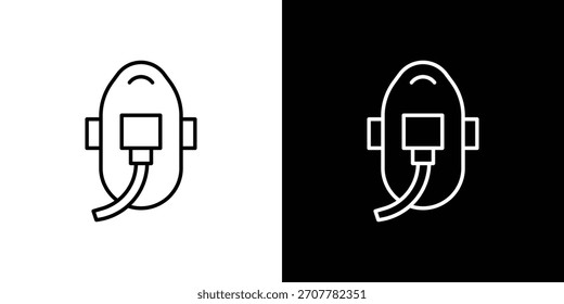 Icono de máscara de oxígeno. línea delgada para Web y móvil, estilo minimalista moderno