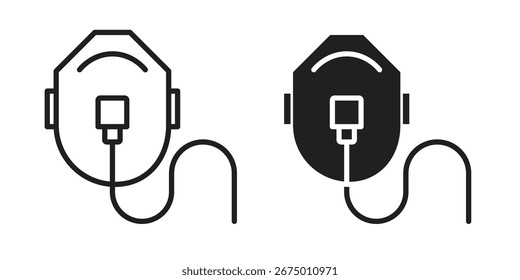 Oxygen Maske Symbol Vektordesign, perfekt für Website ui Designs