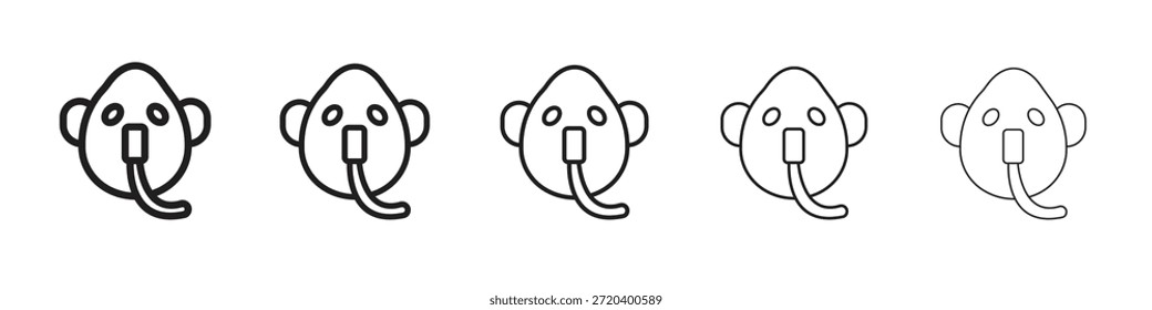 Vector de elemento de diseño de Vector de icono de máscara de oxígeno eps 10