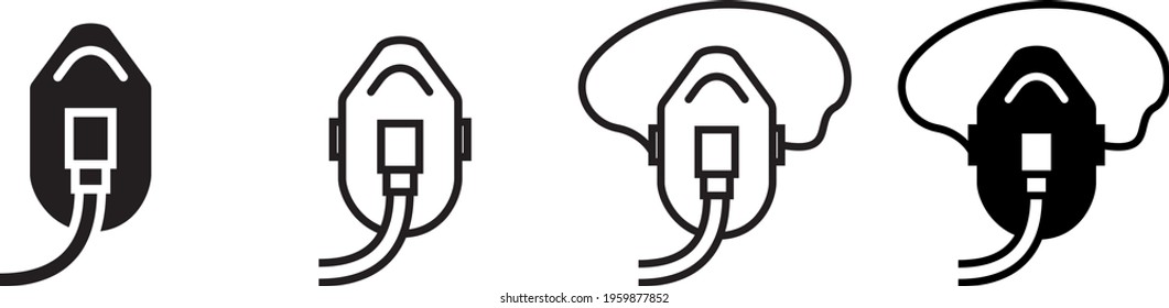 oxygen mask icon , vector illustration