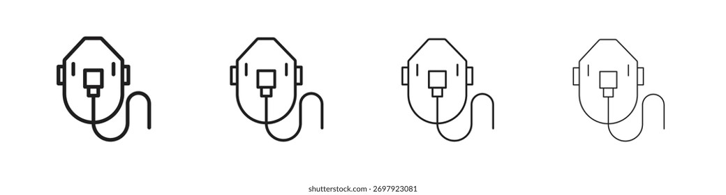 Oxygen mask icon vector illustration. EPS 10 editable vector.