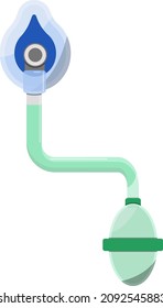 Oxygen mask, illustration, vector on a white background.