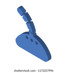 Oxygen mask isometric left top view 3D icon