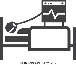 Oxygen Mask And Man Icon. Cpap Icon Vector 