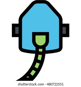 Oxygen Mask Outline Icon