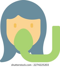 oxygen mask Vector illustration on a transparent background. Premium quality symmbols. Line Color vector icons for concept and graphic design.