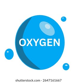 representação da molécula de oxigênio cor azul substância molécula composto 