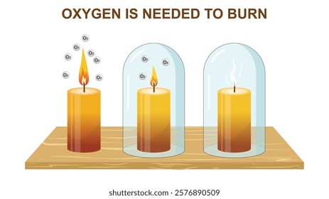 oxygen is needed for a candle to burn