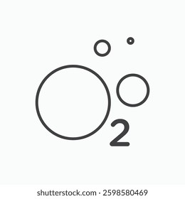 Oxygen O2 icon isolated on white background