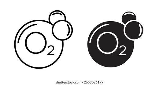 Oxygen O2 icon Logo Design Vector Template Illustration