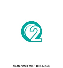 Oxygen, O2,  icon logo vector illustration. 