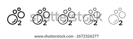 Oxygen O2 icon for mobile concept and web design.