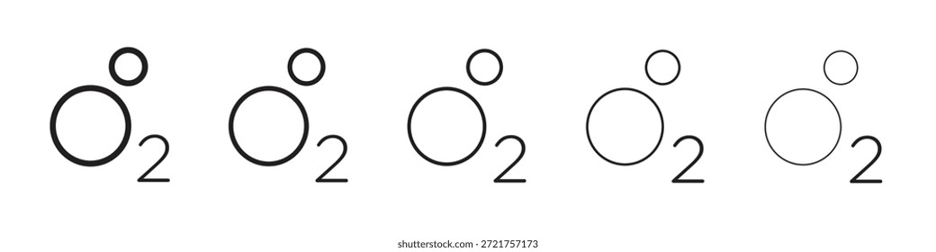 Sauerstoff O2 Symbol. Einfaches Gliederungsformat. Grafikelemente.