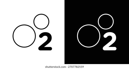 Oxygen O2 icon. thin line for web and mobile, modern minimalistic style
