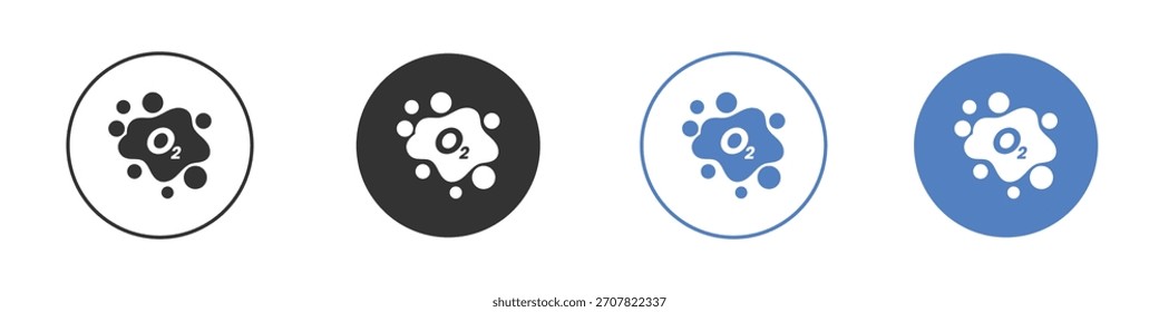 Ilustración de Arte vectorial de icono de oxígeno O2. para concepto móvil y Diseños web