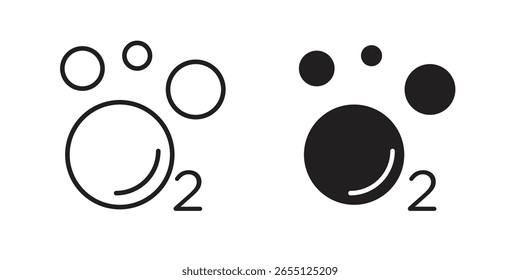 Oxygen O2 icon vector design. set web icons