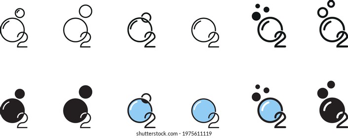 Oxygen O2 Icon , vector illustration.