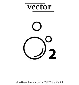Oxygen O2 Icon, vector illustration flat design on white background..eps