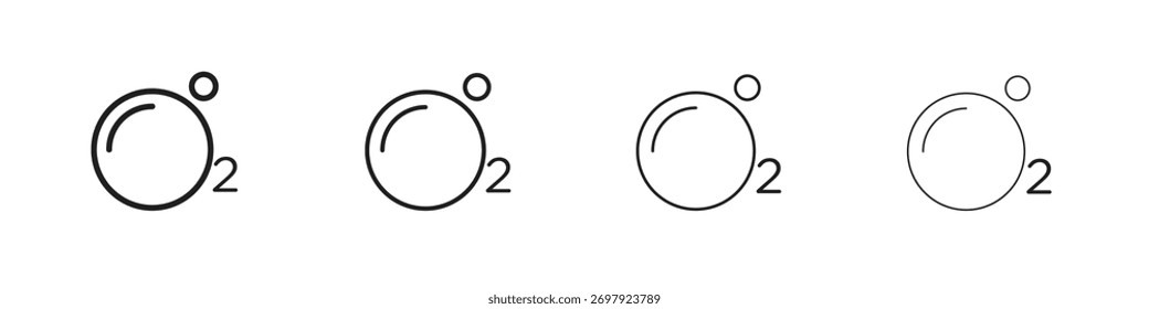 Oxygen O2 icon vector illustration. EPS 10 editable vector.