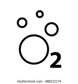 Oxygen O2 Icon, vector illustration.