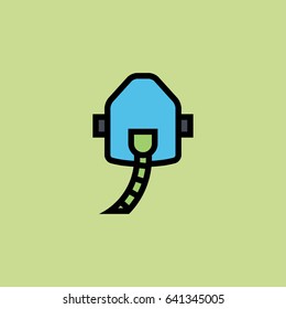 Oxygen O2 Icon, vector illustration.