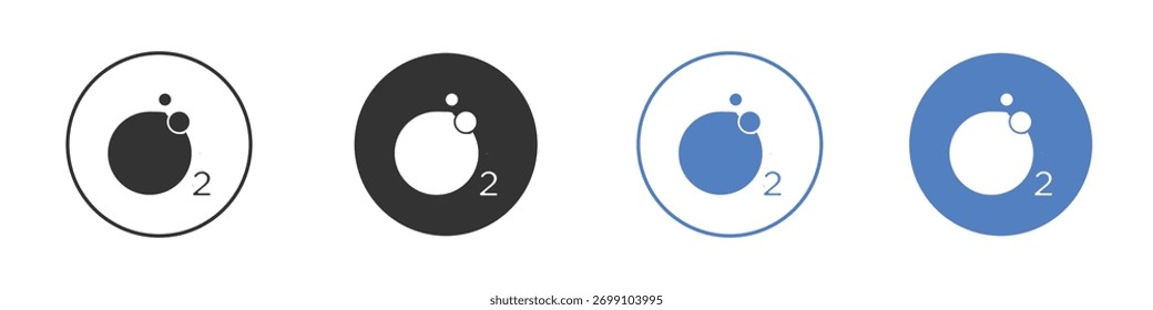 Oxygen O2 icon vector. Logo Template illustration design