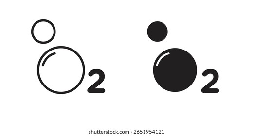 Oxygen O2 icon vector, Symbol, logo illustrations