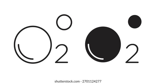 Oxygen O2 icon vector, Symbol, logo illustrations