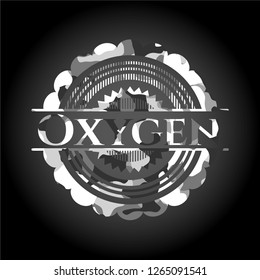 Oxygen on grey camouflage pattern