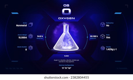 Oxygen Parodic Table Element 08-Fascinating Facts and Valuable Insights-Infographic vector illustration design