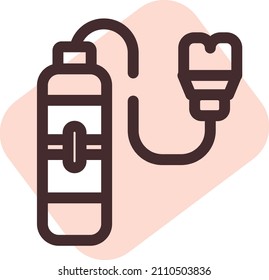 Proveedor de oxígeno, ilustración, vector en un fondo blanco.