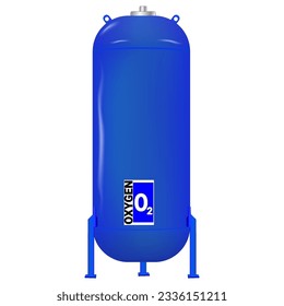 Oxygen receiver on a stand. Vector graphics.