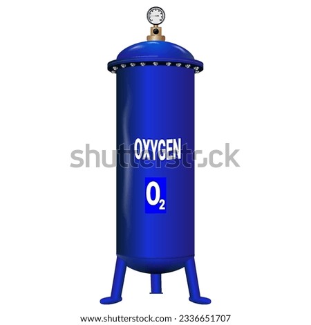 Oxygen receiver on a stand. Vector graphics.