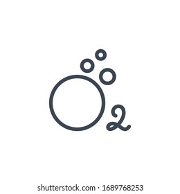 Sauerstoffbezogene Vektorillustration-Symbol Einzeln auf weißem Hintergrund. Vektorillustration.