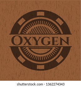 Oxygen retro style wood emblem