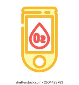 oxygen saturation display fitness technology color icon vector. oxygen saturation display fitness technology sign. isolated symbol illustration