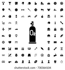 Oxygen Scuba Icon. Set Of Filled Sport Icons.