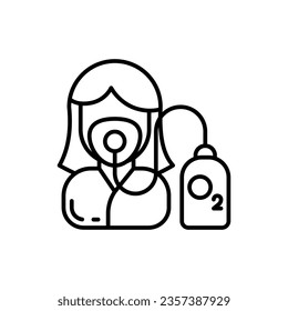 Oxygen Supply icon in vector. Illustration