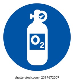 Oxygen Symbol Sign, Vector Illustration, Isolate On White Background Label .EPS10