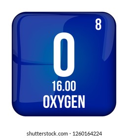 Oxygen Symbolchemical Element Periodic Table On Stock Vector (Royalty ...