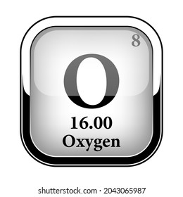 Oxygen Symbolchemical Element Periodic Table On Stock Vector (Royalty ...